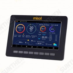 Color Display Wireless Weather Station WiFi Connection Solar Charging Weather Station with Wireless Transmission Data Upload Storage Function Color Display Wireless Weather Station WiFi Connection Solar Charging Weather Station with Wireless Transmission Data Upload Storage Function