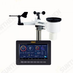 Color Display Wireless Weather Station WiFi Connection Solar Charging Weather Station with Wireless Transmission Data Upload Storage Function Color Display Wireless Weather Station WiFi Connection Solar Charging Weather Station with Wireless Transmission Data Upload Storage Function