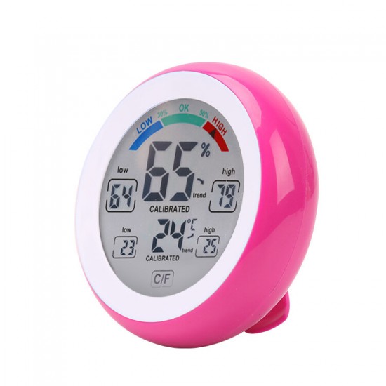 Multifunctional Digital Thermometer Hygrometer Temperature Humidity Meter Touch Screen Multicolor