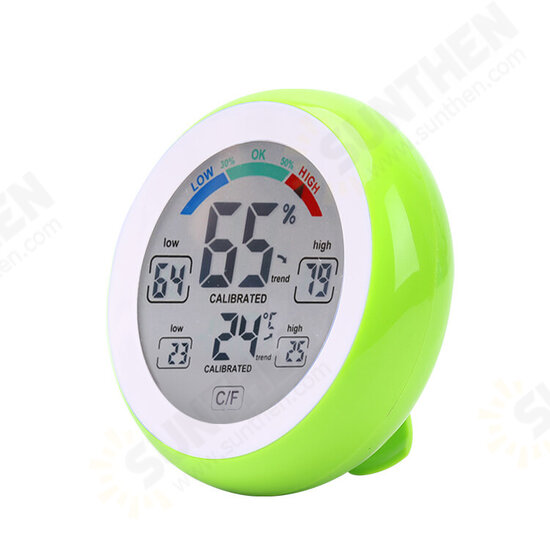 Multifunctional Digital Thermometer Hygrometer Temperature Humidity Meter Touch Screen Multicolor