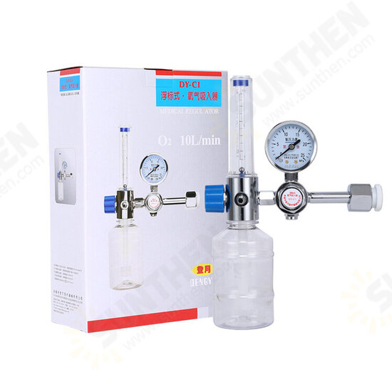 DY-C1 1-10L/min Oxygen Inhaler Buoy Oxygen Inhaler O2 Bottle Pressure Gauge Oxygen Meter Humidification Bottle Oxygen Tank Flow Meter