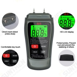 Digital Display Needle Type Wood Moisture Tester Wood and Cardboard Floor Mixed Wall Hygrometer Digital Display Needle Type Wood Moisture Tester Wood and Cardboard Floor Mixed Wall Hygrometer