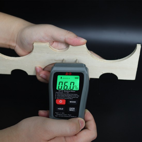 Digital Display Needle Type Wood Moisture Tester Wood and Cardboard Floor Mixed Wall Hygrometer