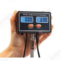 Digital PH&EC Conductivity Monitor Meter Tester ATC Water Quality Real-time Continuous Monitoring Detector Digital PH&EC Conductivity Monitor Meter Tester ATC Water Quality Real-time Continuous Monitoring Detector