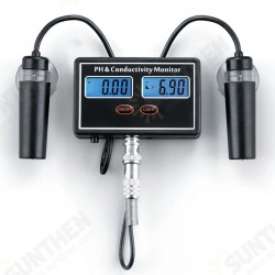 Digital PH&EC Conductivity Monitor Meter Tester ATC Water Quality Real-time Continuous Monitoring Detector Digital PH&EC Conductivity Monitor Meter Tester ATC Water Quality Real-time Continuous Monitoring Detector