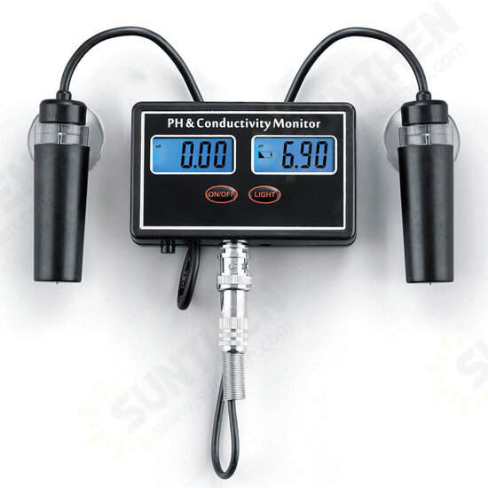 Digital PH&EC Conductivity Monitor Meter Tester ATC Water Quality Real-time Continuous Monitoring Detector