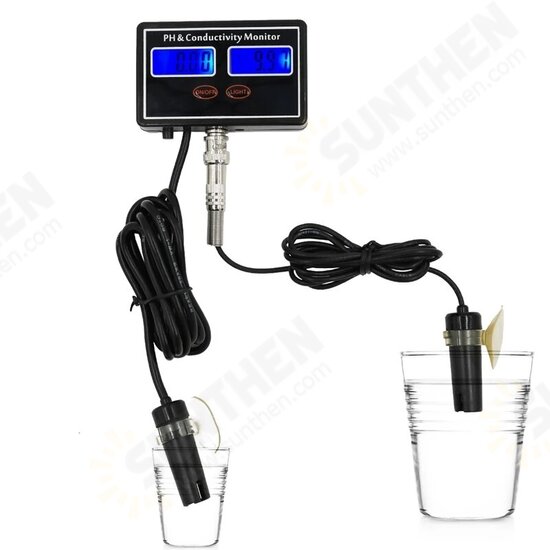 Digital PH&EC Conductivity Monitor Meter Tester ATC Water Quality Real-time Continuous Monitoring Detector