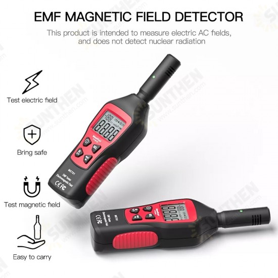 FY876-Red EMF Meter Electromagnetic Radiation Detector Household Handheld Electromagnetic Wave Geiger Counter FY876-Red EMF Meter Electromagnetic Radiation Detector Household Handheld Electromagnetic Wave Geiger Counter