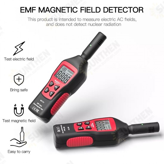 FY876-Red EMF Meter Electromagnetic Radiation Detector Household Handheld Electromagnetic Wave Geiger Counter