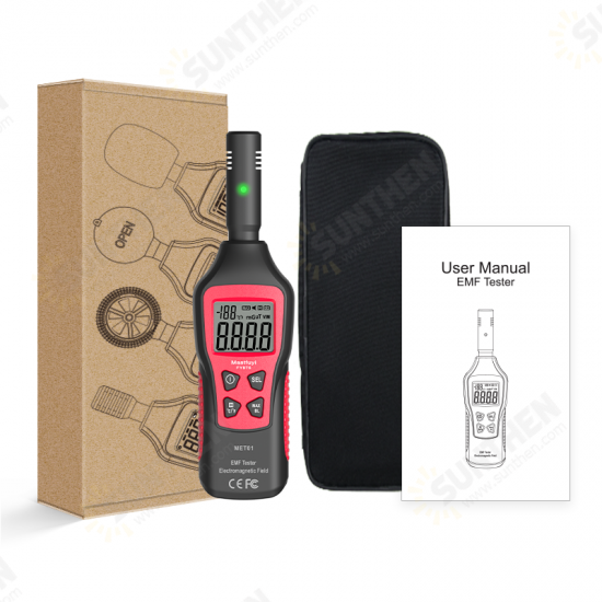 FY876-Red EMF Meter Electromagnetic Radiation Detector Household Handheld Electromagnetic Wave Geiger Counter FY876-Red EMF Meter Electromagnetic Radiation Detector Household Handheld Electromagnetic Wave Geiger Counter