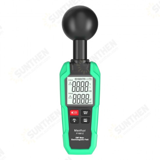 FY8812 2-inch LCD Digital Display EMF Meter High Precision Electromagnetic Wave Radiation Detector with Backlight Flashlight