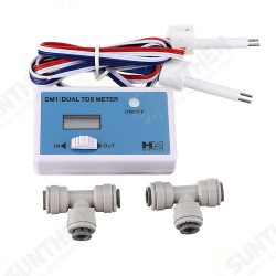 HM Digital DM-1 Home Tap Water In-Line Dual TDS Monitor for Measure both In-put Water and Out-put Water HM Digital DM-1 Home Tap Water In-Line Dual TDS Monitor for Measure both In-put Water and Out-put Water