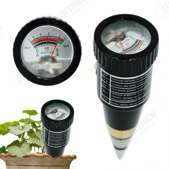 Handheld Moisture Humidity Meter PH Tester for Garden Soil Metal Probe VT-05 10-80% Hygrometer