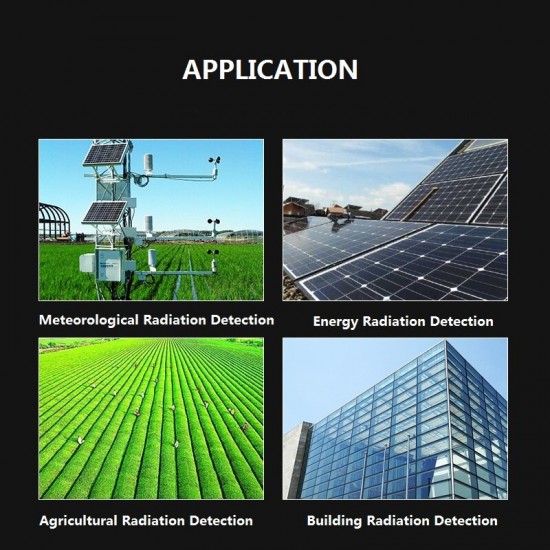High-Precision Solar Radiation Sensor Sunlight Intensity Meter for Outdoor Meteorological Energy Agricultural Radiation Detection