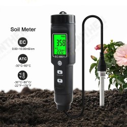 Portable LCD Display Digital EC/Temperature Soil check Meter with Backlight Display Waterproof Electrode check Planting Portable LCD Display Digital EC/Temperature Soil check Meter with Backlight Display Waterproof Electrode check Planting