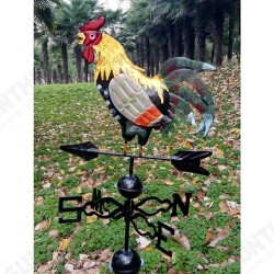 Professional Decor Wind Direction Durable Iron Structure Yard Colorful Craft Easy Use Garden Retro Rooster Design Weather Vane Professional Decor Wind Direction Durable Iron Structure Yard Colorful Craft Easy Use Garden Retro Rooster Design Weather Vane
