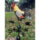 Professional Decor Wind Direction Durable Iron Structure Yard Colorful Craft Easy Use Garden Retro Rooster Design Weather Vane