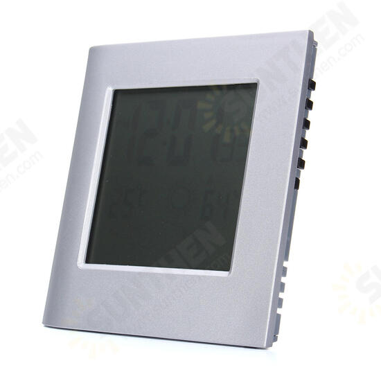 Solar Battery Wireless Weather Station Clock Temperature Sensor Meter Humidity Thermometer