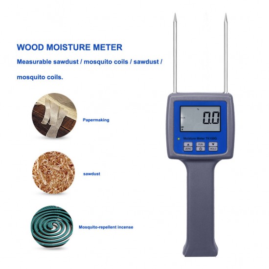 TK100W High-Precision Digital Sawdust Moisture Meter Paper Material Cotton Moisture Tester