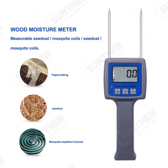 TK100W High-Precision Digital Sawdust Moisture Meter Paper Material Cotton Moisture Tester