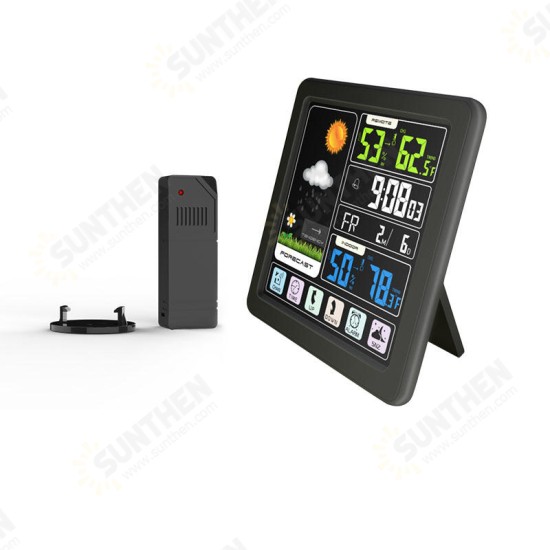 TS-3310-BK Full Touch Screen Wireless Weather Station Multi-function Color Screen Indoor Outdoor Temperature Humidity Meter Clock Weather Forecast TS-3310-BK Full Touch Screen Wireless Weather Station Multi-function Color Screen Indoor Outdoor Temperature Humidity Meter Clock Weather Forecast