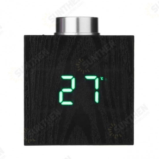 TS-T13 Wooden Grain LED Knob Digital Electronic Creative Thermometer Hygrometer USB Charging Temperature and Humidity Measure TS-T13 Wooden Grain LED Knob Digital Electronic Creative Thermometer Hygrometer USB Charging Temperature and Humidity Measure
