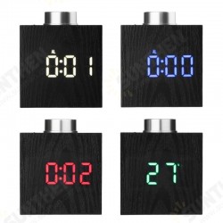 TS-T13 Wooden Grain LED Knob Digital Electronic Creative Thermometer Hygrometer USB Charging Temperature and Humidity Measure TS-T13 Wooden Grain LED Knob Digital Electronic Creative Thermometer Hygrometer USB Charging Temperature and Humidity Measure