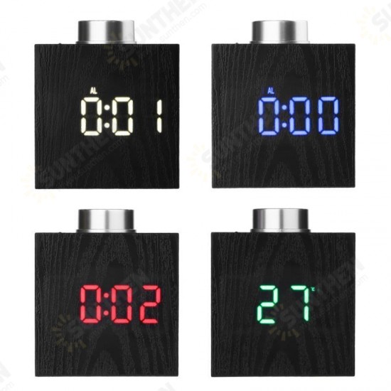 TS-T13 Wooden Grain LED Knob Digital Electronic Creative Thermometer Hygrometer USB Charging Temperature and Humidity Measure TS-T13 Wooden Grain LED Knob Digital Electronic Creative Thermometer Hygrometer USB Charging Temperature and Humidity Measure