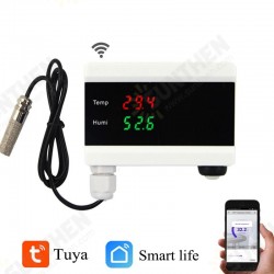 WIFI Smart Temperature Humidity Alarm Sensor Thermometer Hygrometer Detector Home Digital Display Android App Alert WIFI Smart Temperature Humidity Alarm Sensor Thermometer Hygrometer Detector Home Digital Display Android App Alert