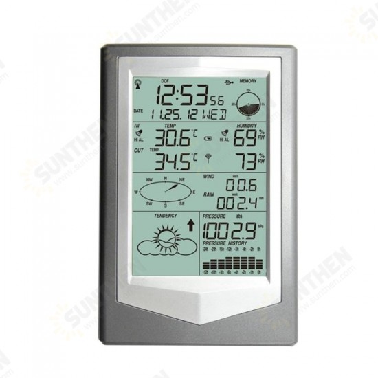 WS1040 Professional Weather Station With PC Link Household Wireless Thermometer Hygrometer Barometric Pressure Weather Forecast