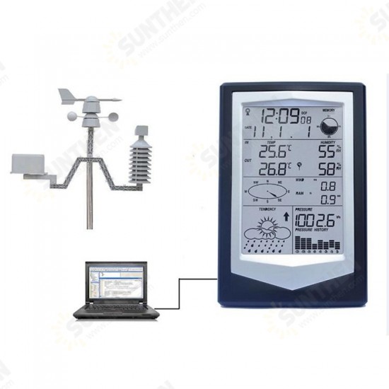 WS1040 Professional Weather Station With PC Link Household Wireless Thermometer Hygrometer Barometric Pressure Weather Forecast WS1040 Professional Weather Station With PC Link Household Wireless Thermometer Hygrometer Barometric Pressure Weather Forecast