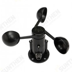 Wind Speed Sensor Anemometer Three Cups Aluminium Current Voltage Output 0-5V Wind Speed Sensor Anemometer Three Cups Aluminium Current Voltage Output 0-5V