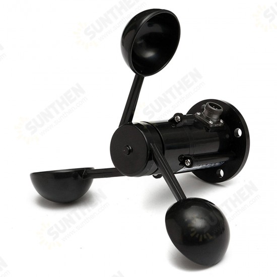Wind Speed Sensor Anemometer Three Cups Aluminium Current Voltage Output 0-5V Wind Speed Sensor Anemometer Three Cups Aluminium Current Voltage Output 0-5V
