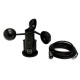 Wind Speed Sensor Anemometer Three Cups Aluminium Current Voltage Output 0-5V Wind Speed Sensor Anemometer Three Cups Aluminium Current Voltage Output 0-5V