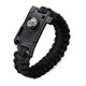 4 In 1 EDC Survival Bracelet Outdoor Emergency 7 Core Paracord Whistle Compass Kit