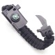 4 In 1 EDC Survival Bracelet Outdoor Emergency 7 Core Paracord Whistle Compass Kit