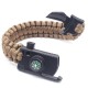 4 In 1 EDC Survival Bracelet Outdoor Emergency 7 Core Paracord Whistle Compass Kit