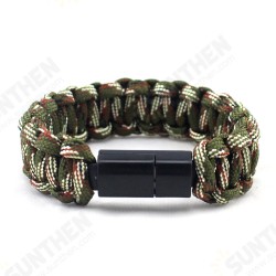 EDC Outdoor Survival Bracelet Camping Emergency Paracord Tool Kits USB Android Data Cable EDC Outdoor Survival Bracelet Camping Emergency Paracord Tool Kits USB Android Data Cable