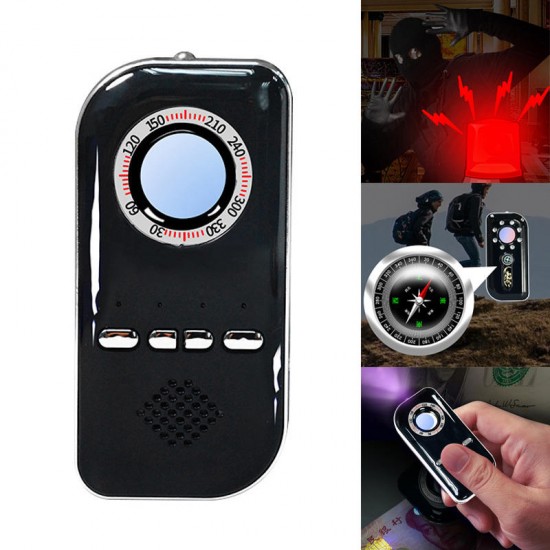 Multifunctional Tools Infrared Detector Anti-lost Anti-theft Alarm Compass Violet Detector Camping Survival Tool