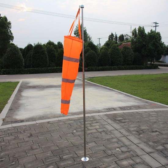 Reflective Tape Outdoor Windsocks Bag Weather Station Flag Belt for Airport Garden Patio Lawn Safety-S/M/L