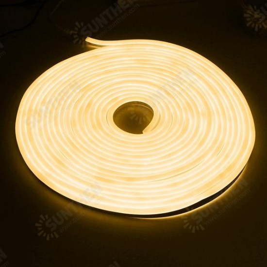 10M 2835 LED Flexible Neon Rope Strip Light Xmas Outdoor Waterproof 110V