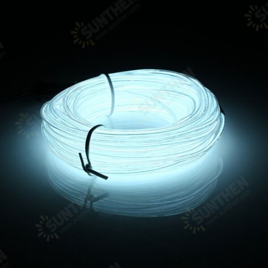 10M EL LED Flexible Soft Tube Wire Neon Glow Car Rope Strip Light Xmas Decor DC12V