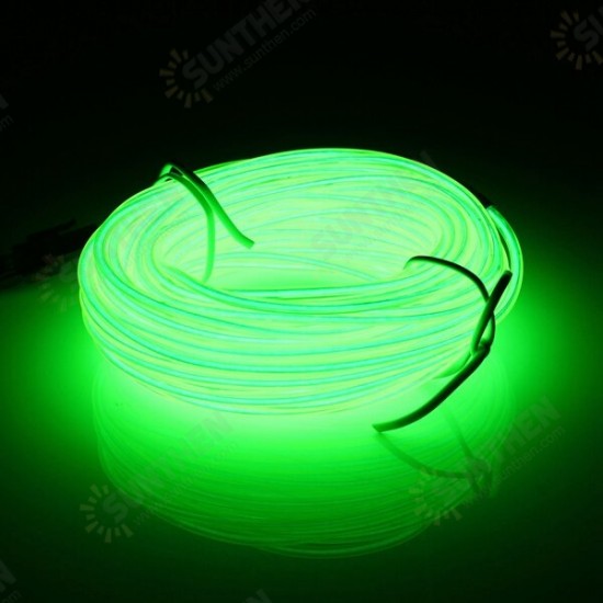 10M EL LED Flexible Soft Tube Wire Neon Glow Car Rope Strip Light Xmas Decor DC12V