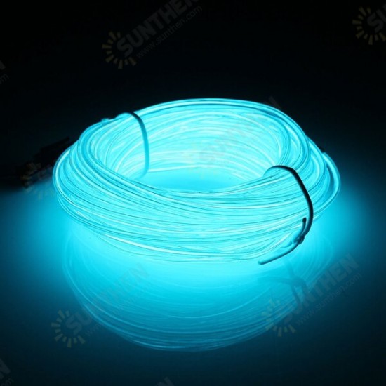 10M EL LED Flexible Soft Tube Wire Neon Glow Car Rope Strip Light Xmas Decor DC12V