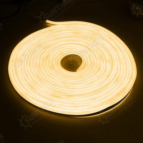 15M 2835 LED Flexible Neon Rope Strip Light Xmas Outdoor Waterproof 220V