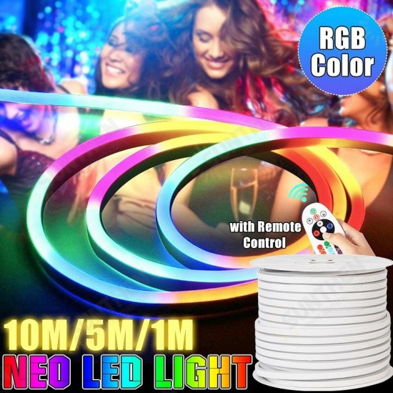 220V LED Strip 8*16mm RGB Neon Flex Rope Light 1/5/10M Waterproof Tape 5050 LED Neon Flex Tube IP65 String Lamp Multi-Color for Home Christmas Decor