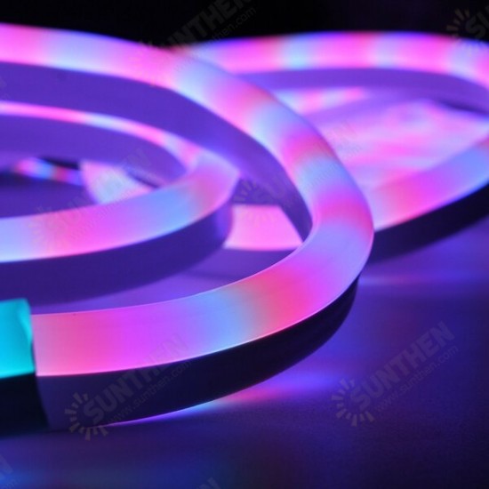 2M 2835 LED Flexible Neon Rope Strip Light Xmas Outdoor Waterproof 110V