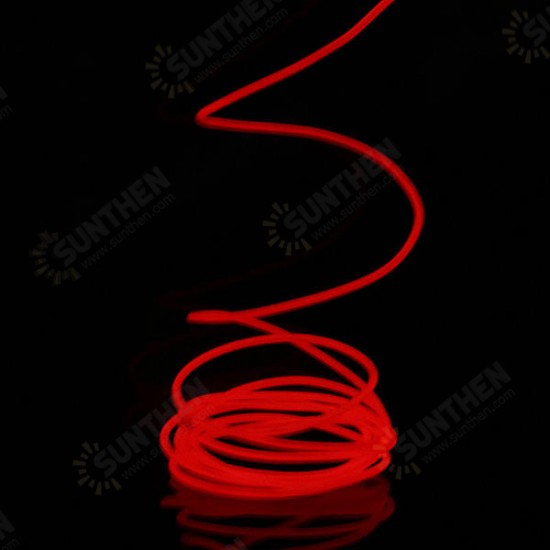 2M Neon Light Glow EL Wire Car Rope Strip + Car Charger Driver