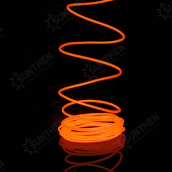 2M Neon Light Glow EL Wire Car Rope Strip + Car Charger Driver