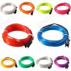 3M EL Led Flexible Soft Tube Wire Neon Glow Car Rope Strip Light Xmas Decor DC12V 3M EL Led Flexible Soft Tube Wire Neon Glow Car Rope Strip Light Xmas Decor DC12V
